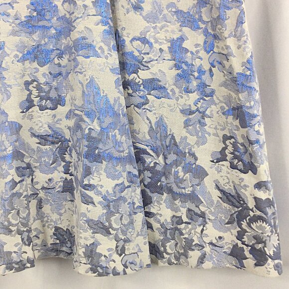 Ark & Co Skirt Womens Size Medium Purple Metallic Floral Tapestry A-Line Pleated - Picture 4 of 7